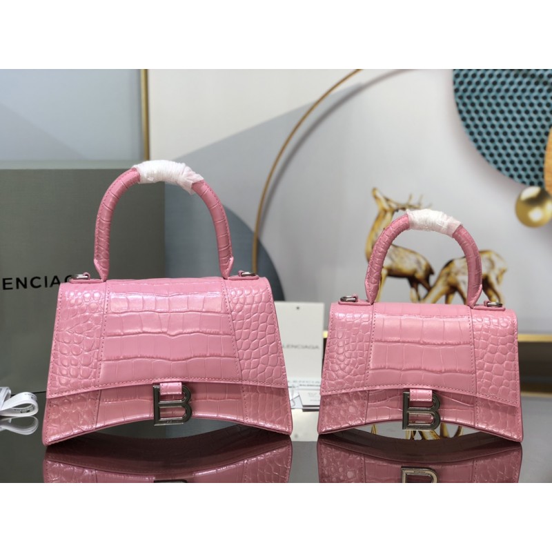 Balenciaga Replica Women's Hourglass S top handle bag Pink